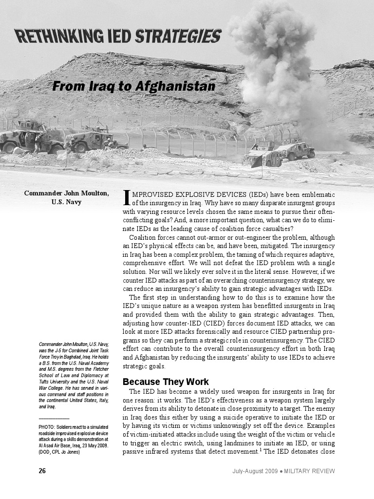 Countering IEDs in Iraq: Strategies | PDF | Improvised Explosive Device ...