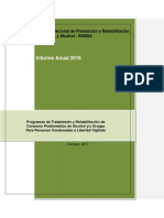 Informe Anual 2016 Libertad Vigilada SENDA