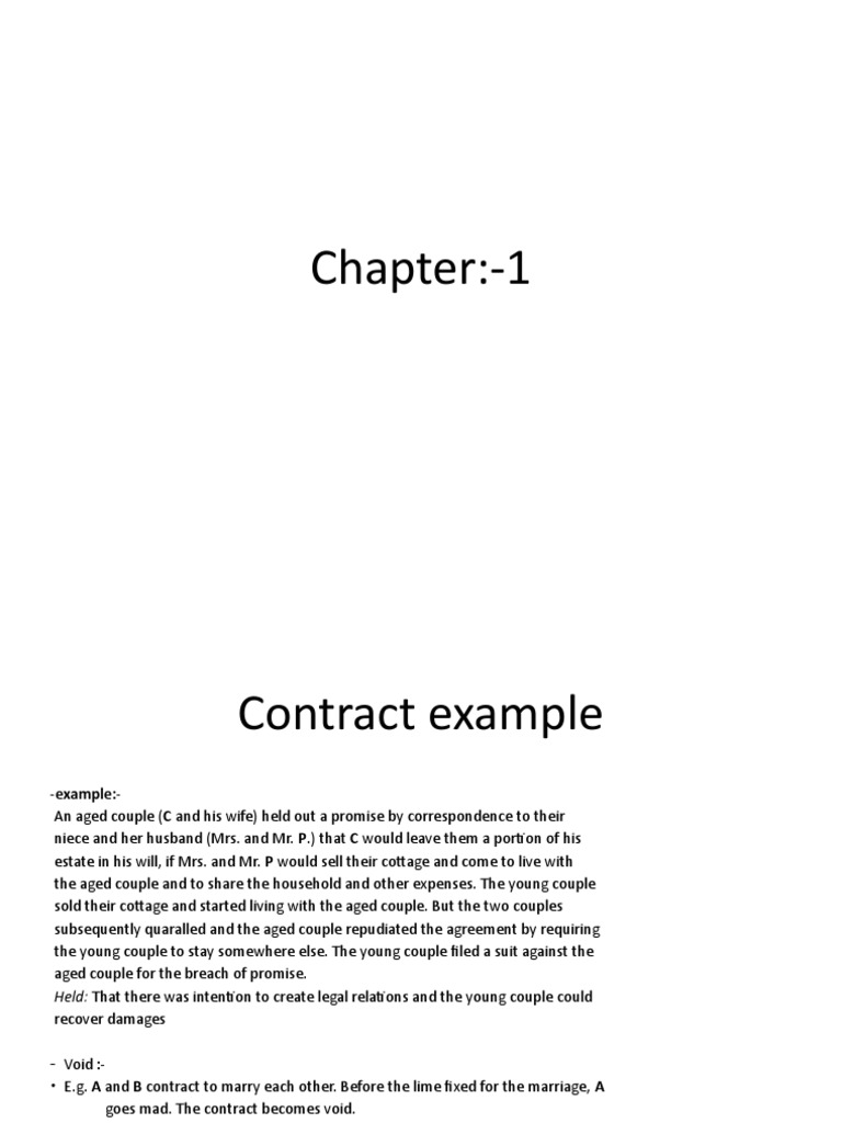 Contract Law: Breach and Validity Examples | PDF