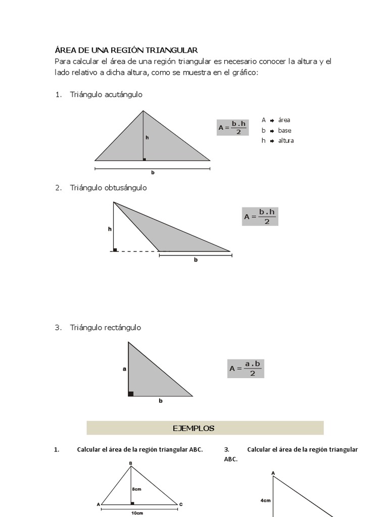 Área de Una Región Triangular | PDF | Formas geométricas | Triángulo