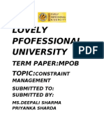 Lovely Pfofessional University: Term Paper:Mpob Topic