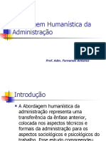 Abordagem Humanística Da Administração