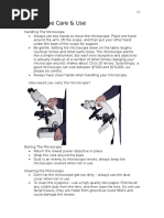 Microscope Care