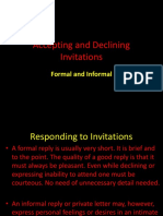 Accepting and Declining Invitations