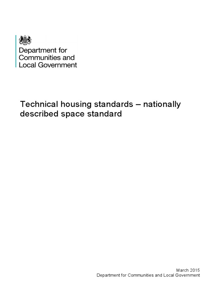 UK Housing Standards 160519 Nationally Described Space Standard