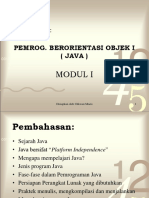 MODUL I Pemrograman Java 