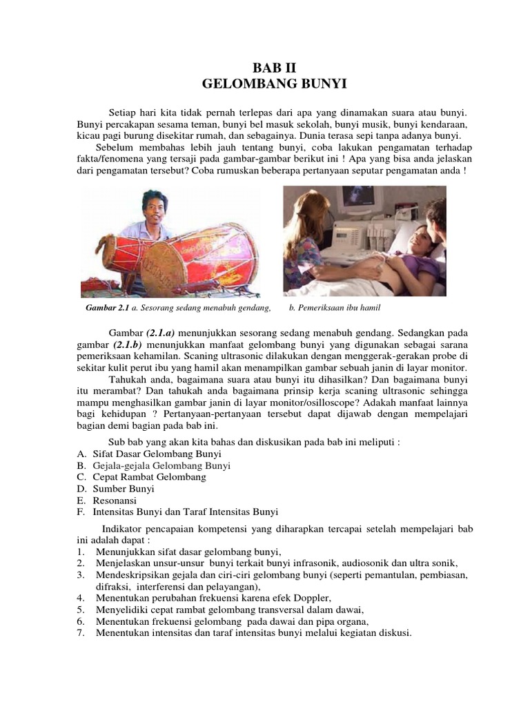 Bab Ii Gelombang Bunyi Pdf