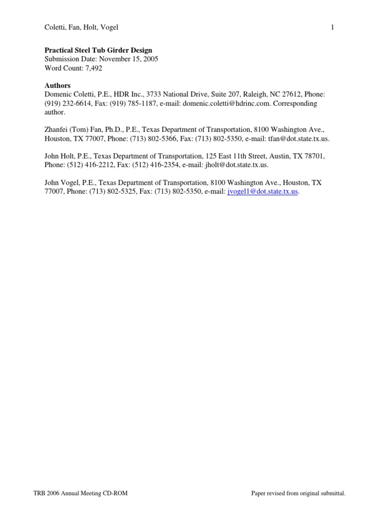 Practical Steel Tub Girder Design Pdf Download Free Pdf Bending Truss