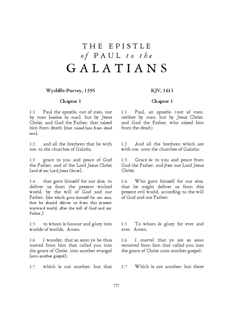 Galatians The Epistle Of Paul To The Pdf Epistle To The Galatians