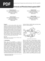 MANET Routing Protocols and Wormhole Attack Against AODV: Rutvij H. Jhaveri Ashish D. Patel