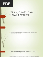 Peran, Fungsi Dan Tugas Apoteker