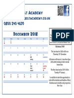 December Calendar 2018