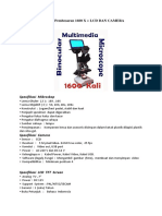 Mikroskop Binokuler Pembesaran 1600 X