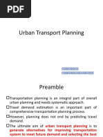 Urban Transport Planning