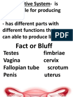 Reproductive System-Is Responsible For Producing Offspring. - Has Different Parts With Different Functions That Can Able To Produce Life