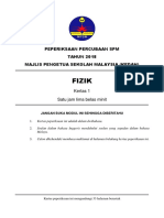 Peperiksaan Percubaan SPM Fizik K1 2018