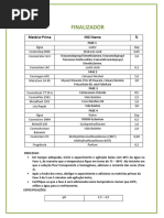 Sugestão de Fórmula- Finalizador