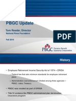 PBGC Update: Tom Reeder, Director