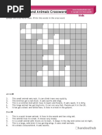 Kids Woodland Animals Crossword Wri