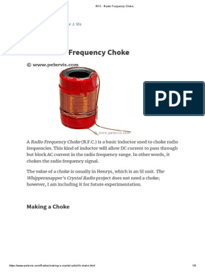 RFC - Radio Frequency Choke PDF | PDF | Inductor | Components