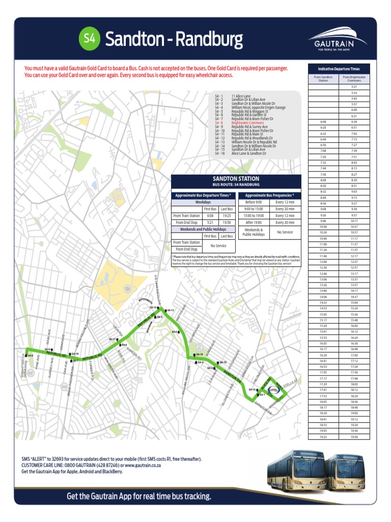 Sandton-Randburg Bus Route Details | PDF | Passenger Rail Transport | Bus
