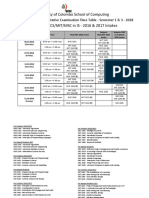Exam Time Table 1 3 2018
