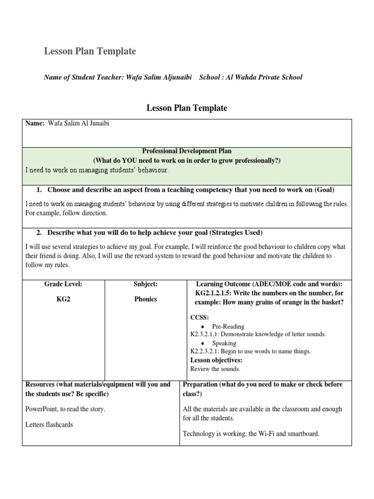 Lesson Plan Review The Sounds | PDF | Phonics | Lesson Plan