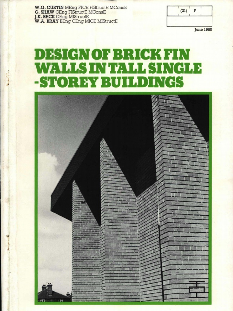 Design of Brick Fin Walls in Buildings | PDF | Roof | Bending