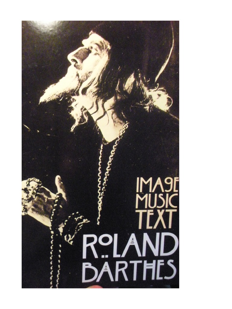 Roland Barthes Image Music Text