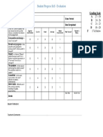 student progress self evaluation