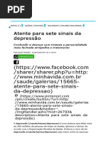 15665 Atente Para Sete Sinais Da Depressao