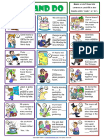 Make and Do Fill in The Blanks Esl Grammar Worksheet PDF