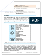 Single-Phase Full-Wave Rectifier and Linear Regulator: Experiment 1