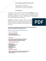 Saude e Segurança Do Trabalho - Questionário