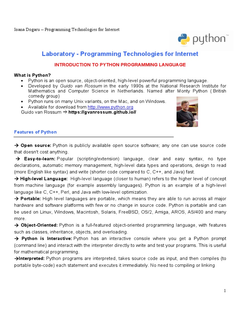 Tpi Lab Python Eng | PDF | Python (Programming Language) | Computer Program