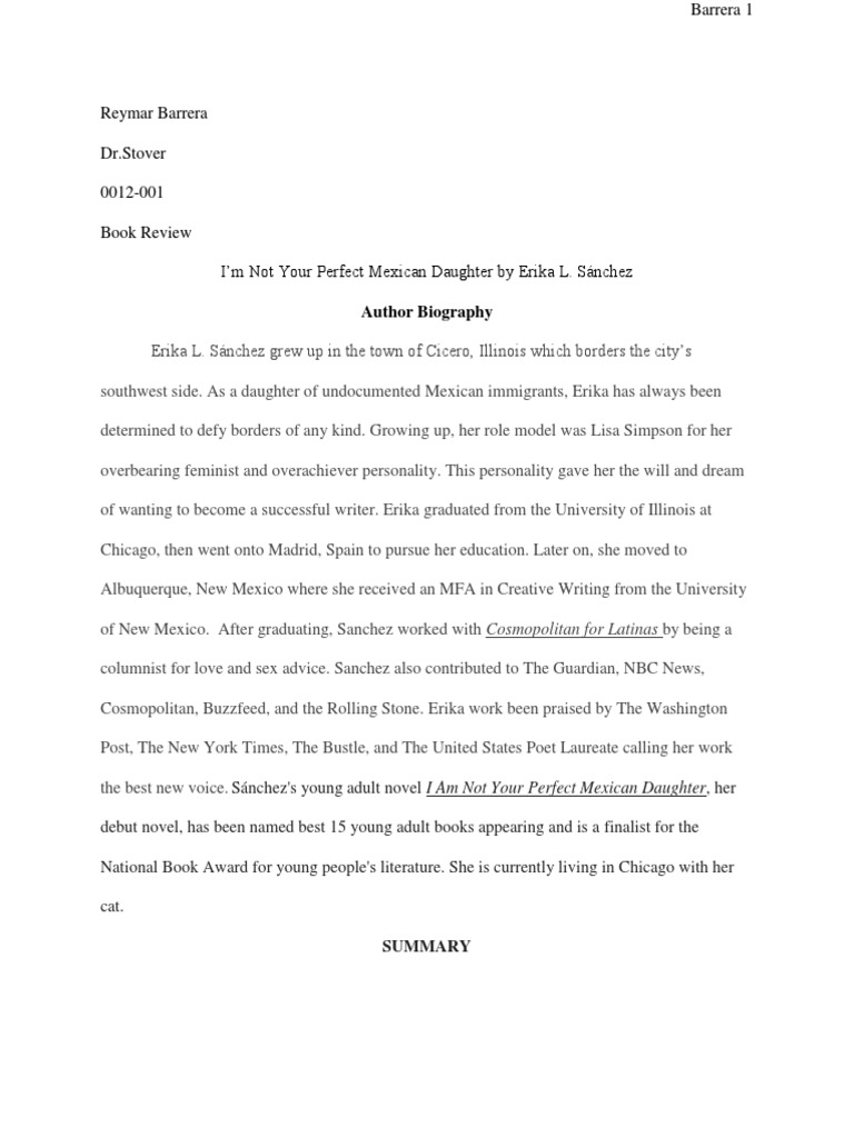Book Review I Am Not Your Perfect Mexican Daughter Pdf Hispanic And Latino Americans Feeling