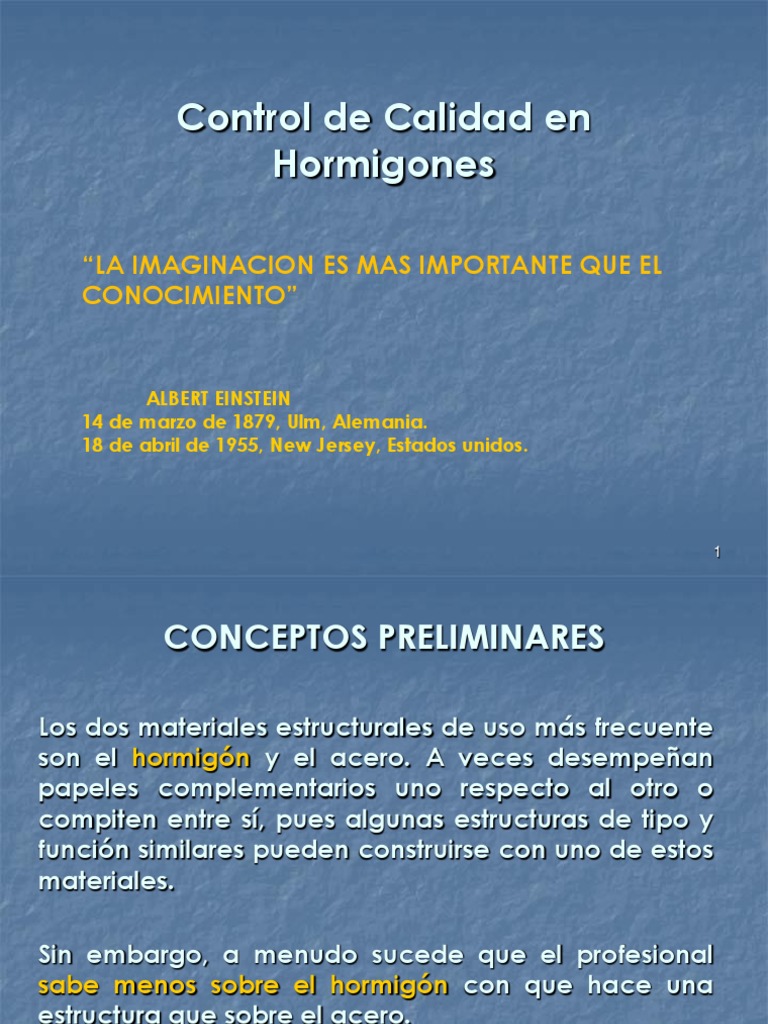 Control de Calidad del Hormigón en Obra | PDF | Hormigón | Acero