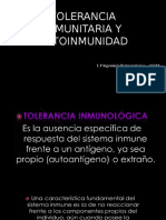 Tolerancia Inmunitaria y Autoinmunidad