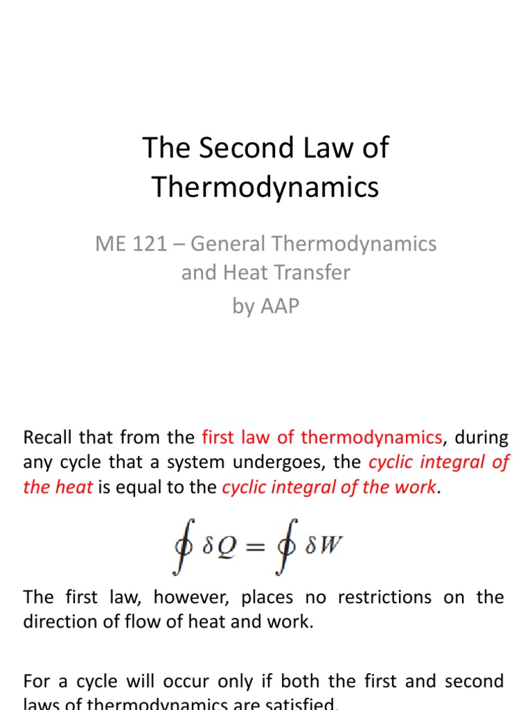Understanding the Second Law of Thermodynamics | PDF | Entropy | Second ...