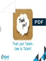 Trust Your Talent. Come To Talent!