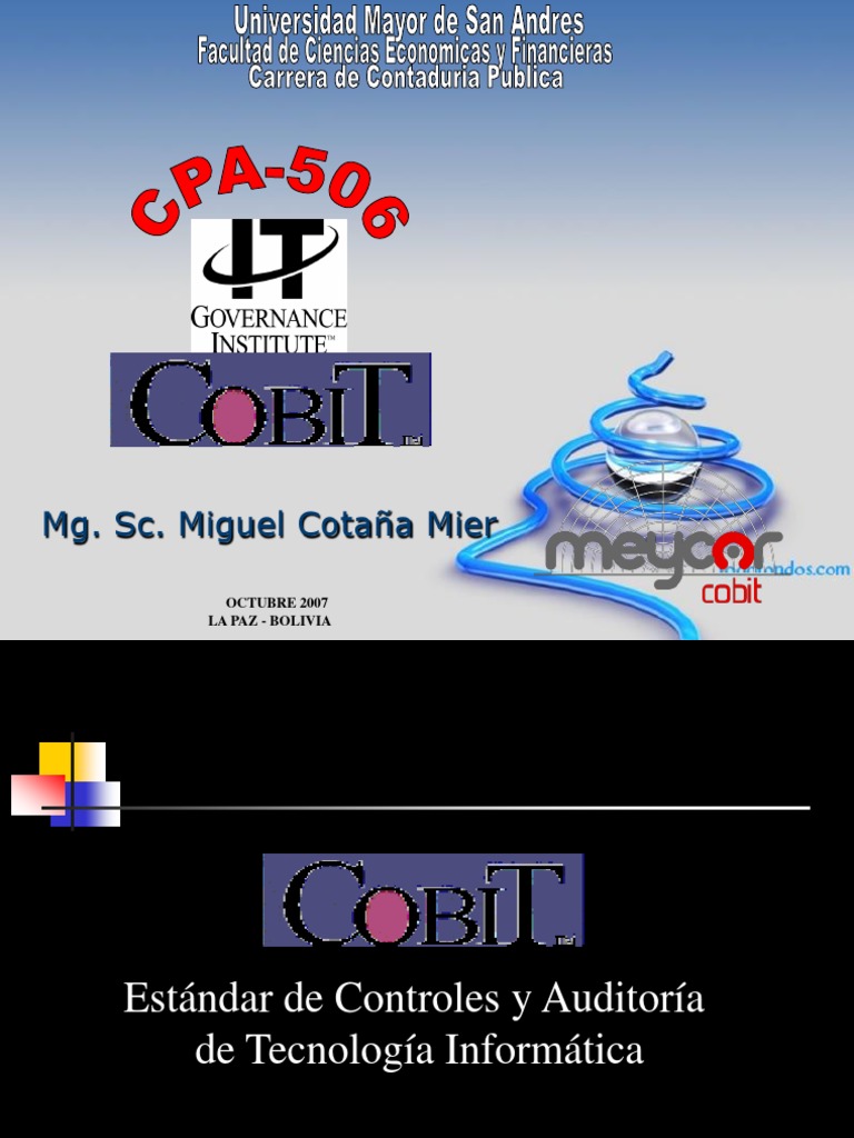 Estándares de Auditoría en Tecnología TI | PDF | Cobit | Tecnología de ...