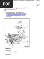 VW Passat B4 - Pressurized line and cooling line - vehicles with VR6 engine