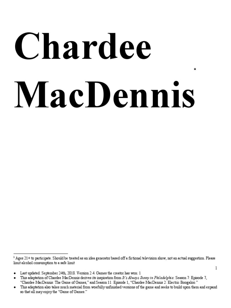 chardee macdennis 2 electric boogaloo script
