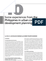 Urban community development planning experiences in the Philippines