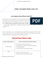 Power Plants in India - Complete State Wise List Here