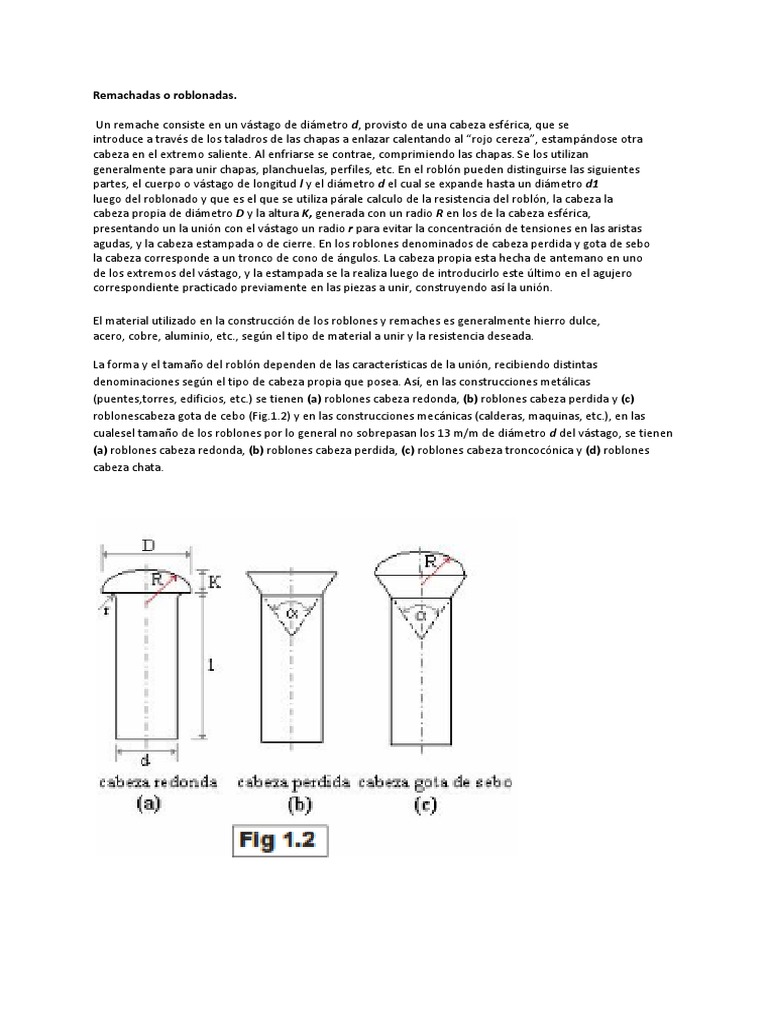 5 3 3 Remachad Estudio De Uniones De Chapas Y Perfiles De Uso Aeronautico Remache Tornillo