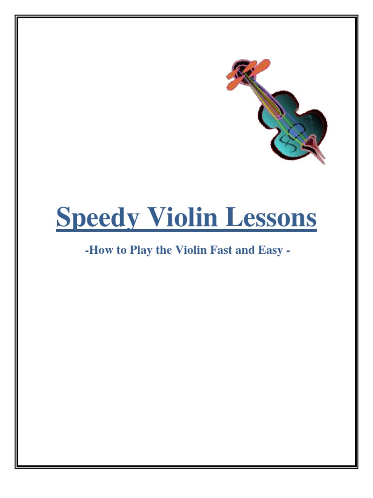 Speedy Violin Lessons PDF Violin Clef