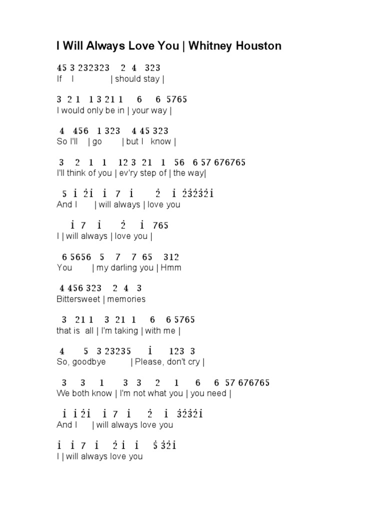 I Will Always Love You PDF | PDF