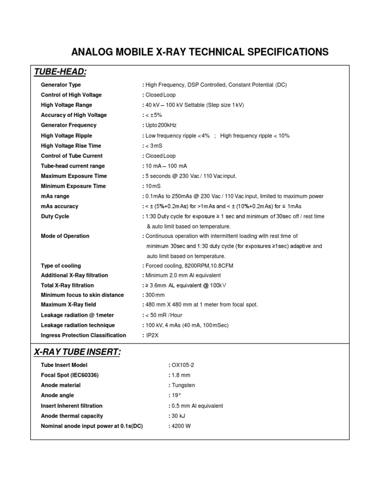 Skan Mobile XRAY | PDF | Vacuum Tube | X Ray