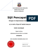 Contoh Sijil Pencapaian (Kedudukan)